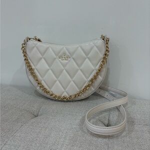 Kate Spade Cream Quilted Bag with Gold Chain